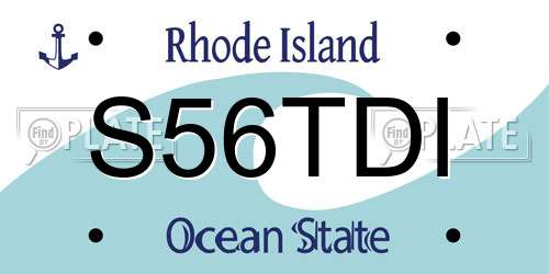S56TDI Rhode Island License Plate