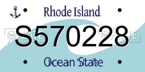 S570228 Rhode Island License Plate
