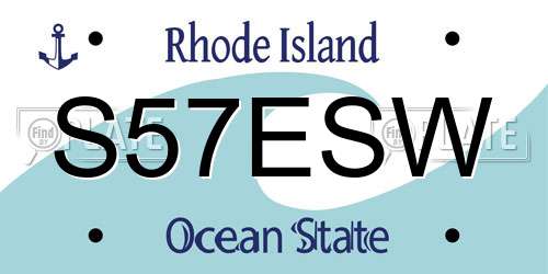 S57ESW Rhode Island License Plate