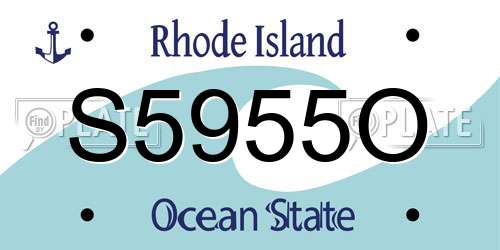 S5955O Rhode Island License Plate