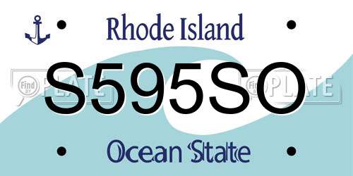 S595SO Rhode Island License Plate