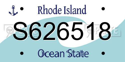 S626518 Rhode Island License Plate
