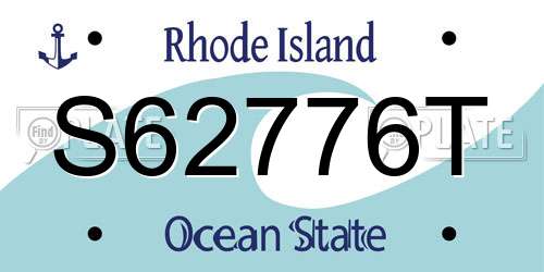 S62776T Rhode Island License Plate