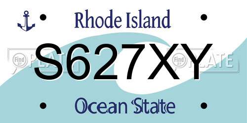 S627XY Rhode Island License Plate