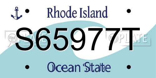 S65977T Rhode Island License Plate