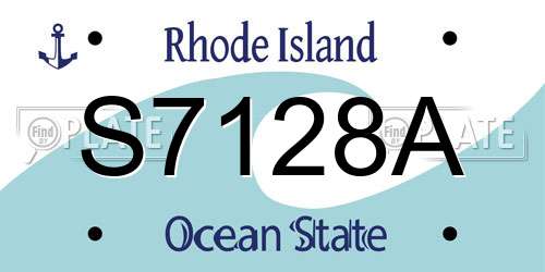 S7128A Rhode Island License Plate