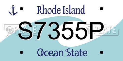 S7355P Rhode Island License Plate