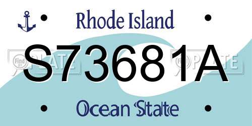 S73681A Rhode Island License Plate