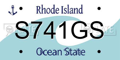 S741GS Rhode Island License Plate