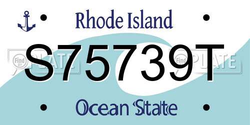 S75739T Rhode Island License Plate