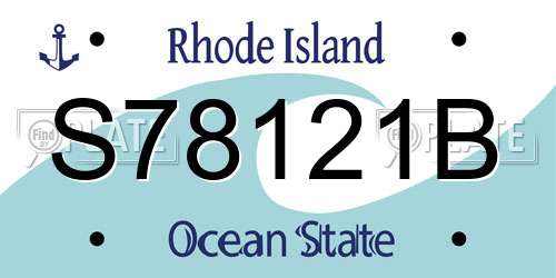 S78121B Rhode Island License Plate