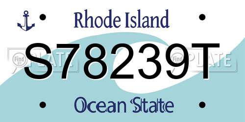 S78239T Rhode Island License Plate