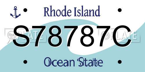 S78787C Rhode Island License Plate