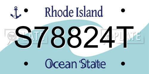 S78824T Rhode Island License Plate
