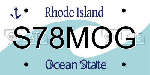 S78MOG Rhode Island License Plate
