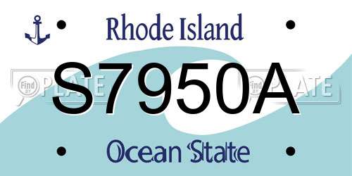 S7950A Rhode Island License Plate