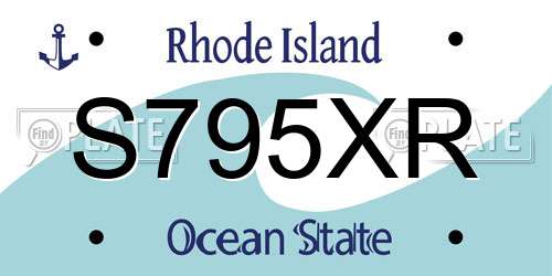 S795XR Rhode Island License Plate