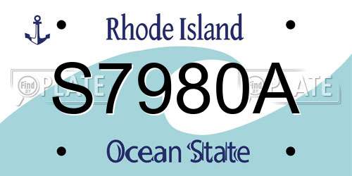 S7980A Rhode Island License Plate