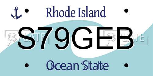 S79GEB Rhode Island License Plate