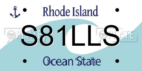 S81LLS Rhode Island License Plate