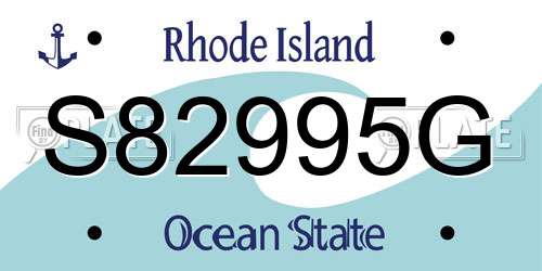 S82995G Rhode Island License Plate