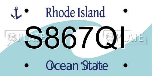 S867QI Rhode Island License Plate