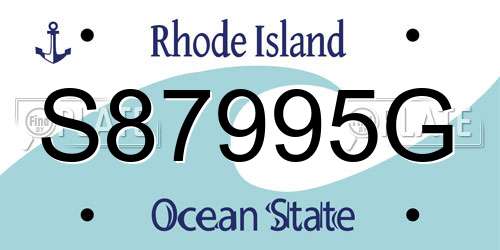 S87995G Rhode Island License Plate