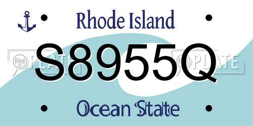 S8955Q Rhode Island License Plate