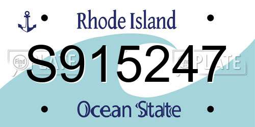S915247 Rhode Island License Plate