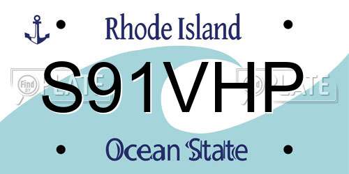 S91VHP Rhode Island License Plate