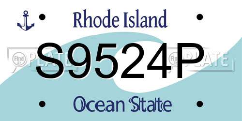 S9524P Rhode Island License Plate