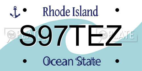 S97TEZ Rhode Island License Plate