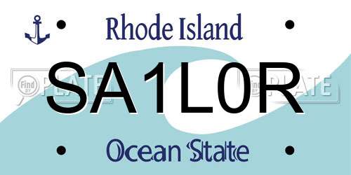 SA1L0R Rhode Island License Plate