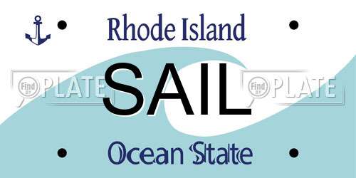 SAIL Rhode Island License Plate