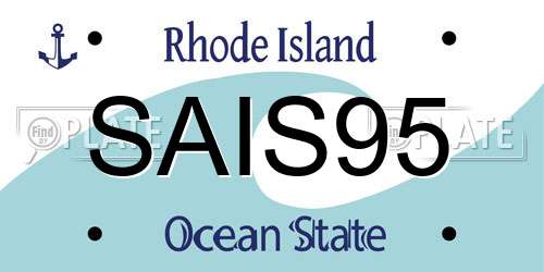 SAIS95 Rhode Island License Plate