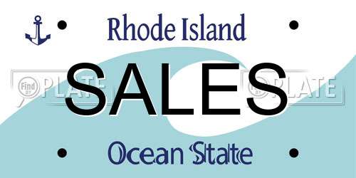 SALES Rhode Island License Plate