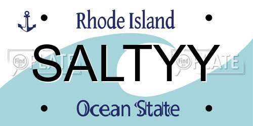 SALTYY Rhode Island License Plate