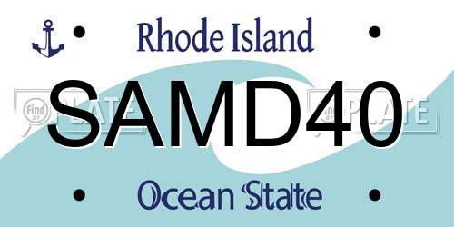 SAMD40 Rhode Island License Plate