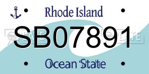 SB07891 Rhode Island License Plate