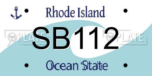 SB112 Rhode Island License Plate
