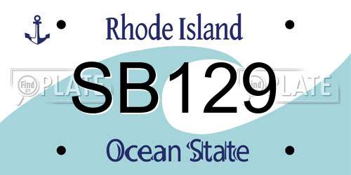 SB129 Rhode Island License Plate