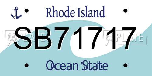 SB71717 Rhode Island License Plate