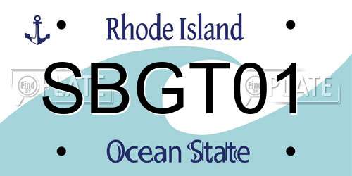 SBGT01 Rhode Island License Plate