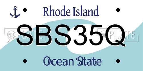 SBS35Q Rhode Island License Plate