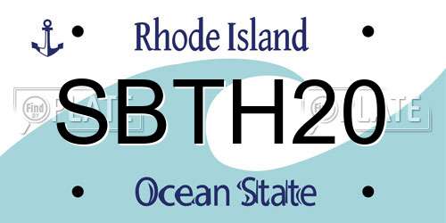 SBTH20 Rhode Island License Plate