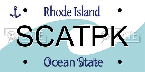 SCATPK Rhode Island License Plate