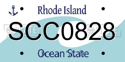 SCC0828 Rhode Island License Plate