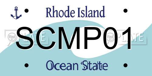 SCMP01 Rhode Island License Plate