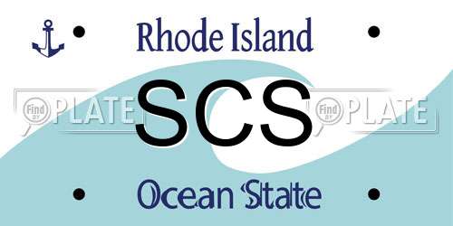 SCS Rhode Island License Plate