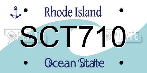SCT710 Rhode Island License Plate